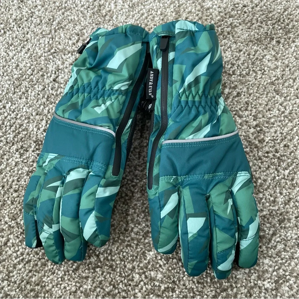 Andy & Evan Kids Zippered Gloves 11-12